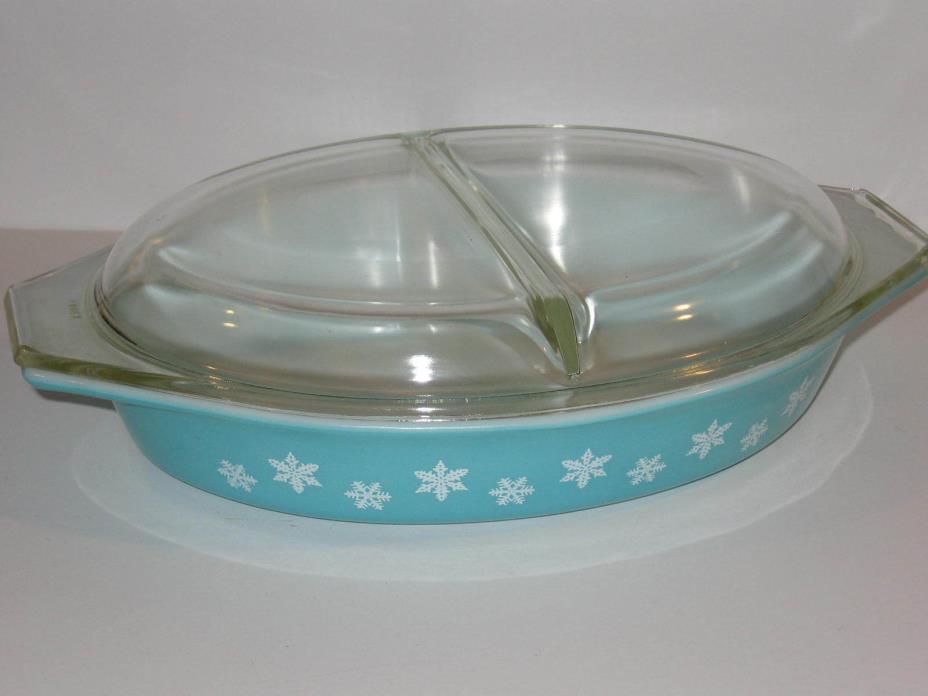 PYREX 1 1/2 Quart Divided Casserole Dish with 945C 31 Lid