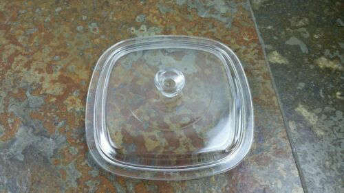 Pyrex P7C Square Tempered Clear Glass Lid For Casserole Dish