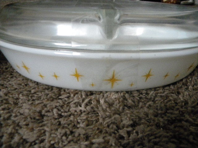 Vintage Pyrex Cinderella Divided Casserole Dish Promotional Constellation #063