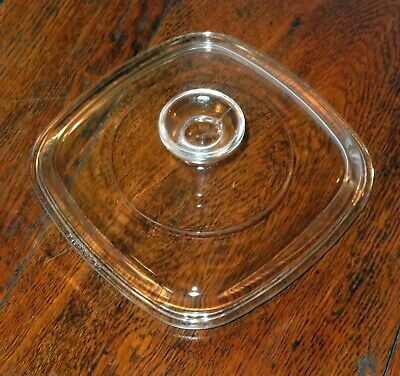 Vintage Pyrex Clear Glass Lid Only for A-7C 10 Square Square w/ Handle