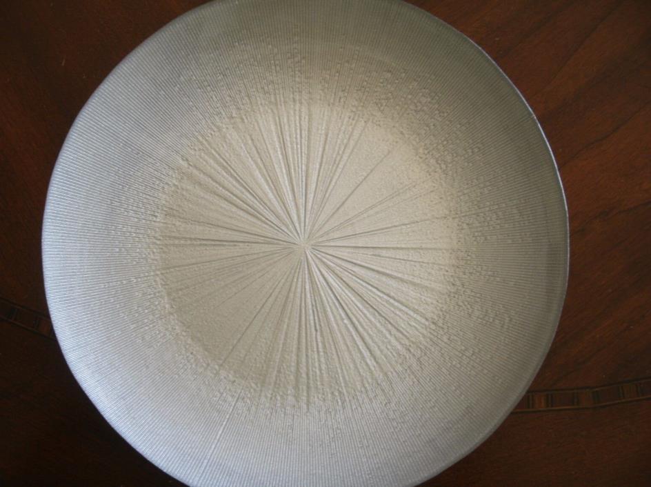 Vidreco Style Glass Plate Serving Dish Silver