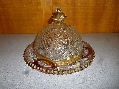 USED Vintage Covered Dish Colored Glass