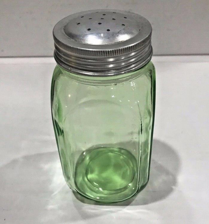 Vintage 1930's Hoosier Green Depression Glass Salt Shaker