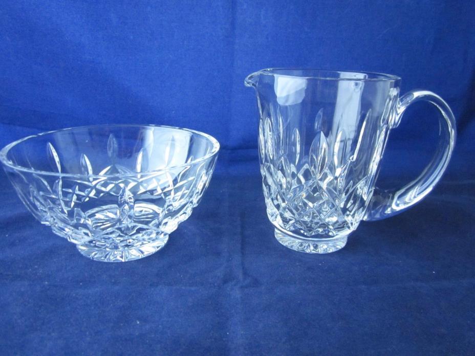 WATERFORD CRYSTAL Sugar Bowl & Creamer ~ EXCELLENT
