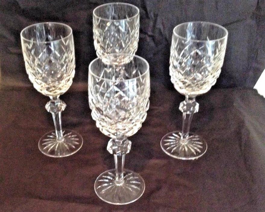4 WATERFORD POWERSCOURT CLARET WINE GLASSES - Signed -  Made in Ireland   MINT