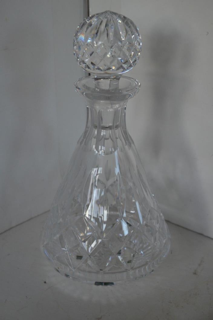 Waterford Crystal Decanter Lismore Pattern 10.25 by 5”