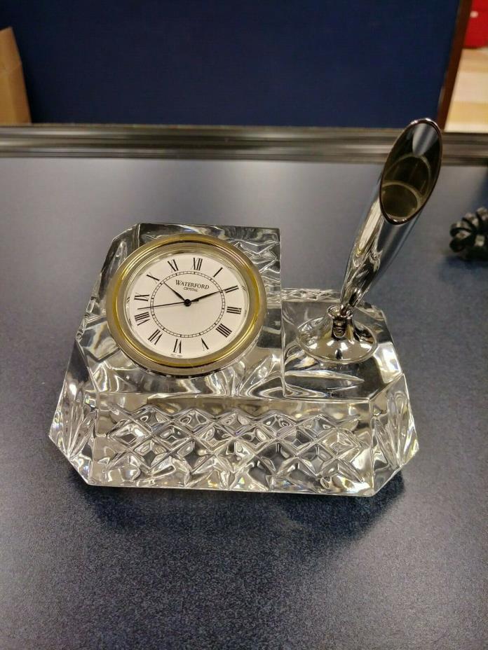 Waterford Crystal Clock and Pen Holder