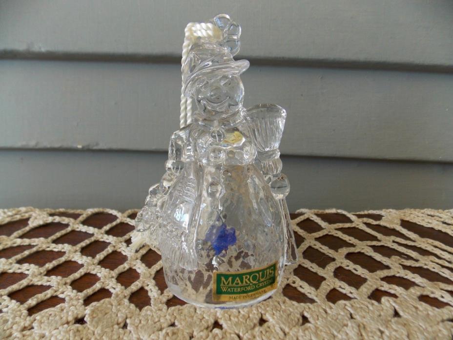 Waterford Marquis Crystal Snowman Bell Ornament