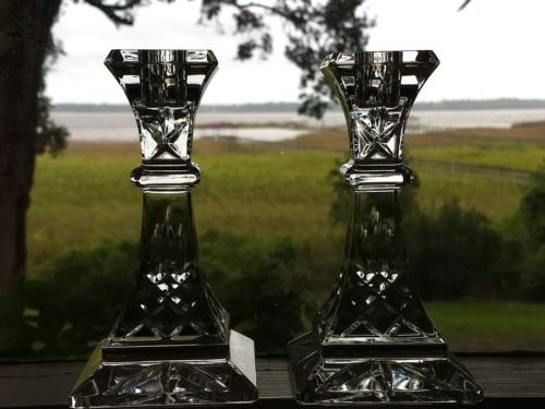 Pair (2) WATERFORD Lismore Lead Crystal 6