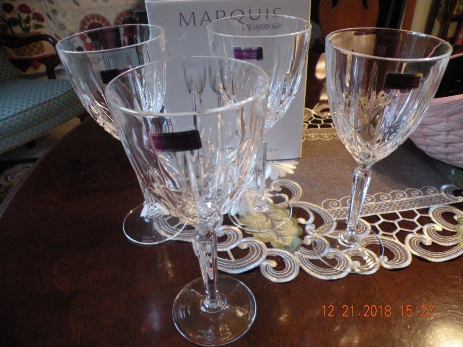 Marquis by Waterford Sparkle All Purpose Wine Set of 4 Goblets - NIB