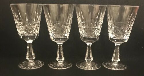 Lovely Set of 4 Waterford Kylemore Pattern 6” Claret Wine Stems