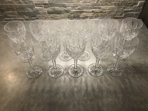 11 VTG LISMORE Waterford crystal TALL Wine WATER Iced Tea footed GLASSES 7 7/8