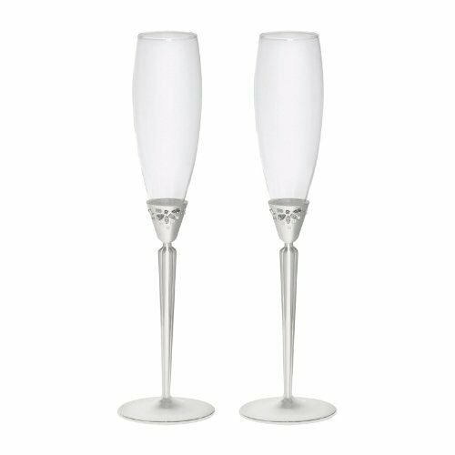 Monique Lhuillier  by Waterford Modern Love Champagne Flute (Set of 2), NIB