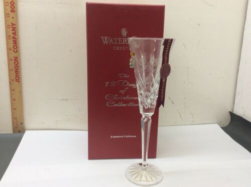 Waterford Crystal 12 Days Of Christmas “3 French Hens” Champagne Flute MIB