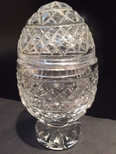 Waterford Crystal Lidded Egg Shaped Candy Dish