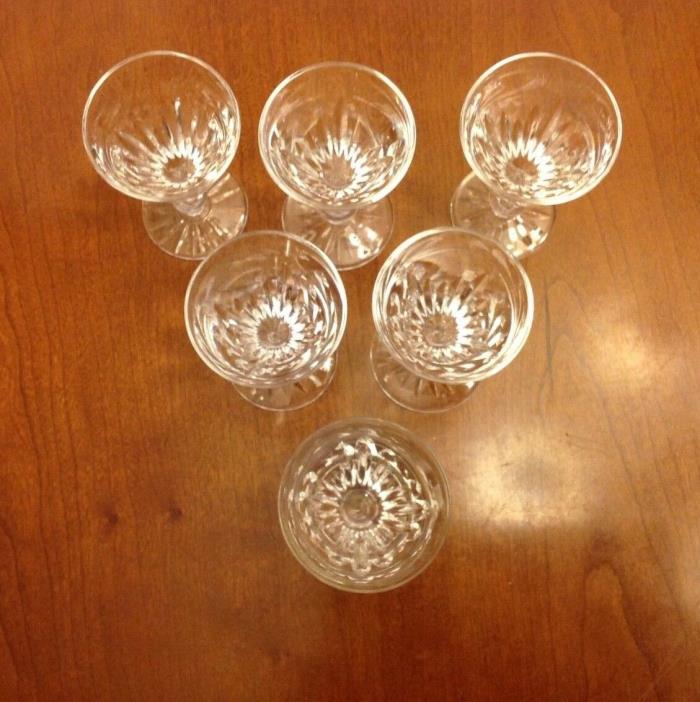 6 - Footed WATERFORD 'Eileen' Cordials NEAR MINT TO MINT  *Made in Ireland*