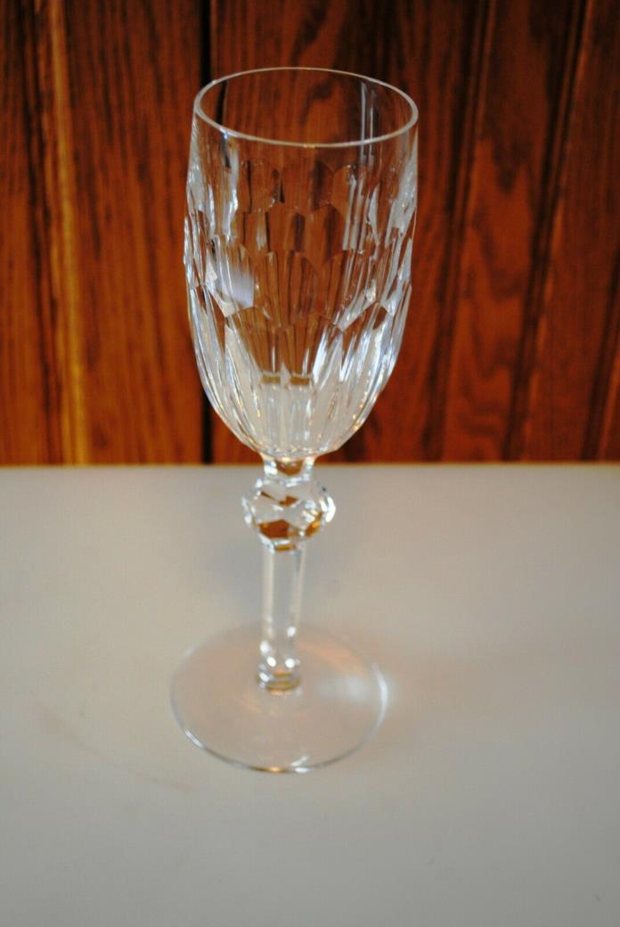 Vtg Curraghmore Waterford Crystal FLUTED CHAMPAGNE  glasses old mark 15 Avail