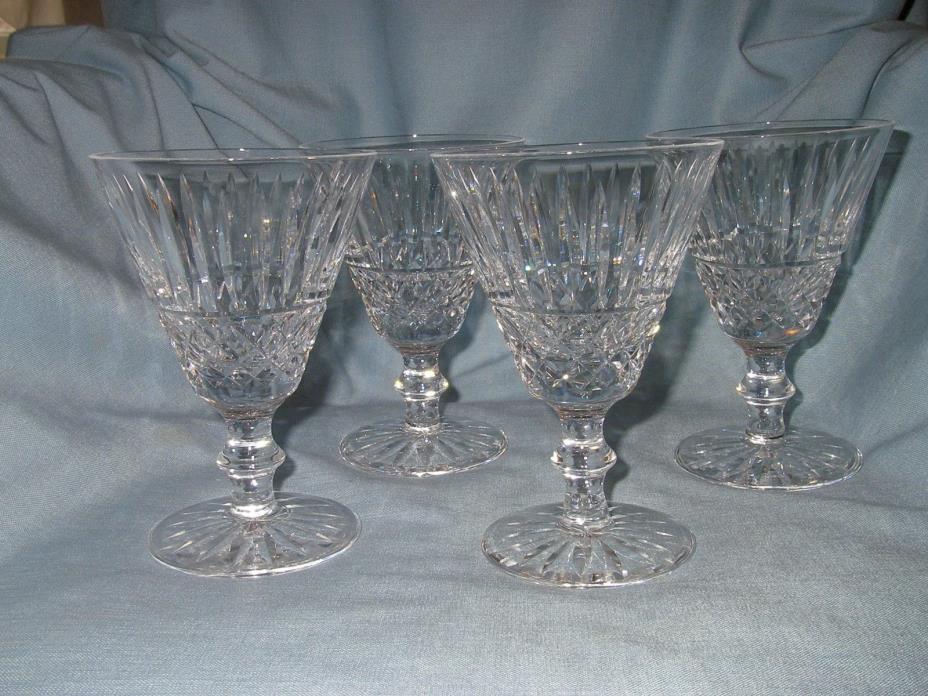 Waterford Irish Crystal TRAMORE Claret Red Wine Goblets Set of 4