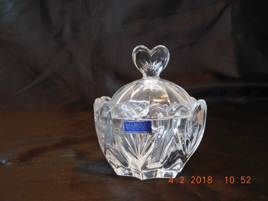 Waterford Crystal Marquis Lidded Bowl Dish - Heart Sweet Memories - No Issues!