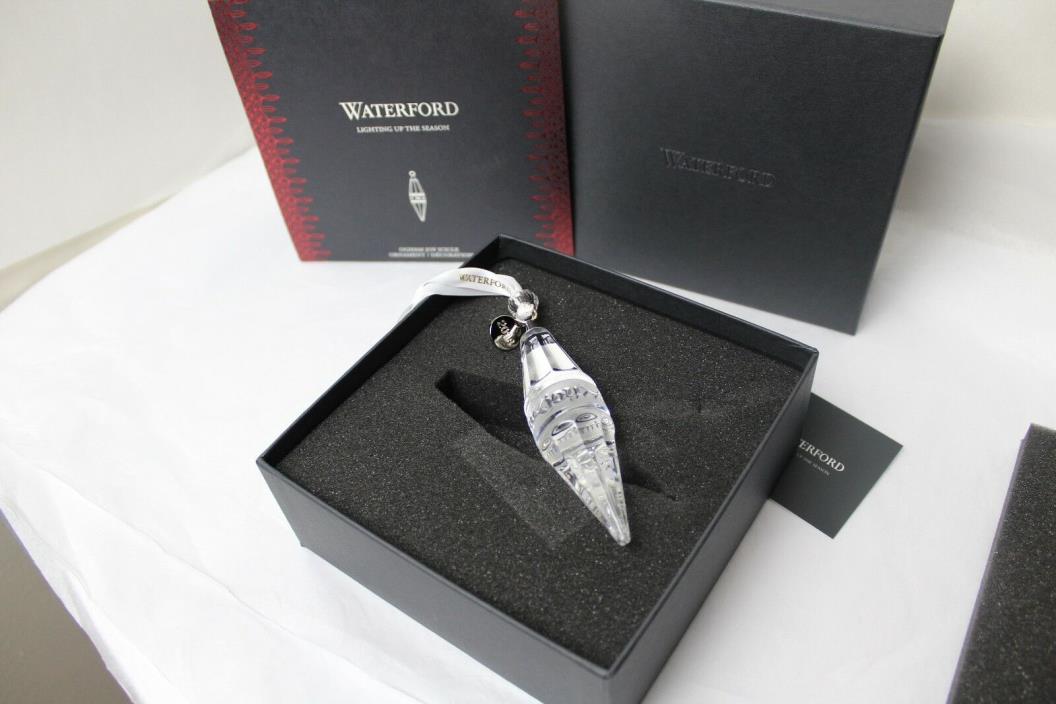 Waterford Crystal Christmas 2018 Ogham Joy Icicle Ornament 40030986 NIB