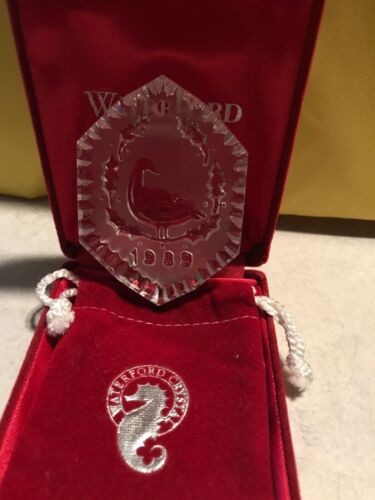 Waterford Crystal Ornament 1989 12 Days Of Christmas Six geese Pre-owned box