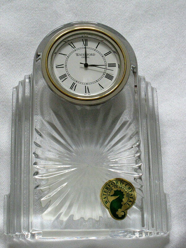 NIB WATERFORD CRYSTAL ARCHIVE Small Clock MADE IN IRELAND Japan Movement