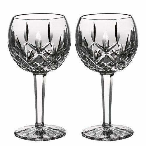 Waterford Crystal Classic Lismore Balloon Wine Glass, Set of 2, NIB