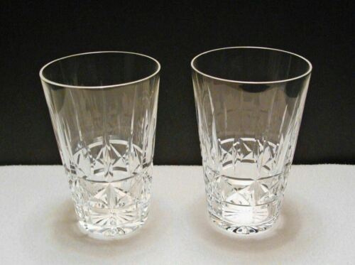 WATERFORD CRYSTAL KYLEMORE 12 OUNCE FLAT TUMBLERS**PAIR**WOW!!
