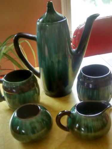 Blue mountain pottery tea set