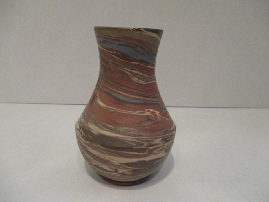 5 inch Niloak Mission Ware Swirl Pottery Vase