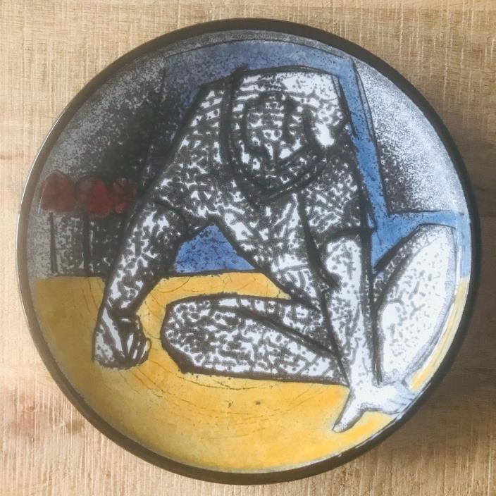 EARLY CHARLES SUCSAN QUEBEC POTTERY BOWL WALL PLATE CANADA