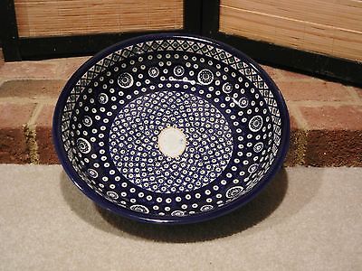 Polish Pottery Boleslawiec stoneware X lg bowl blue