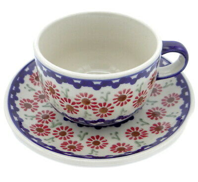 SilverrushStyle - Polish Pottery Teacup  Saucer - Summer Meadow Collection