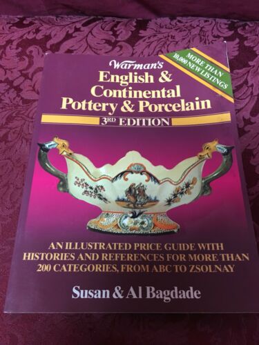 SEE PICS! Warman's English & Continental Pottery & Porcelain : 3rd Edition