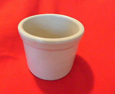 Vintage 1 Pint Low Crock R.R.P. Co. Roseville Ohio Stoneware Jar Bowl