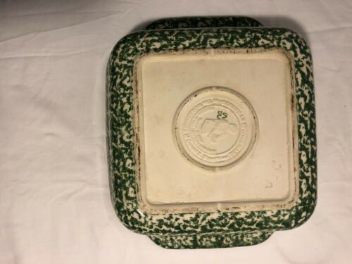 Roseville Spongeware Casserole Dish. Antique-1970’s.