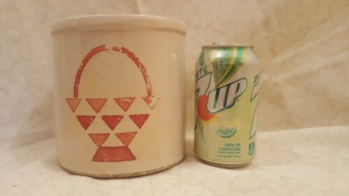 Vintage Robinson Ransbottom Pottery Roseville Ohio Crock Stoneware Basket Design