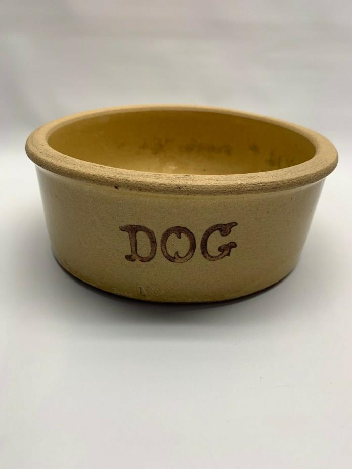 Dog dish food bowl robinson ransbottom RRP  pottery stoneware  roseville ohio