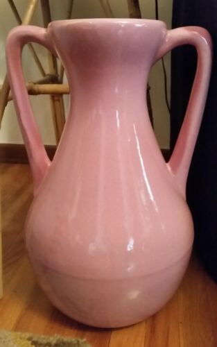 HUGE! Roseville Ohio RRP Robinson Ransbottom Pottery Modern Pink Floor Vase 20