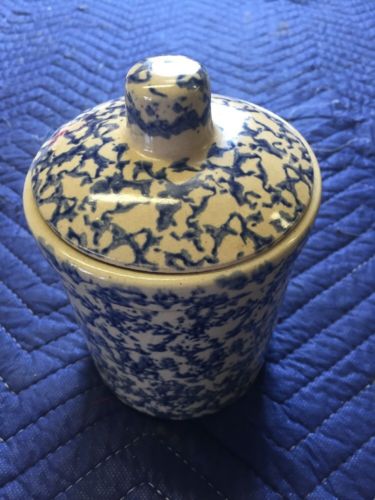 Vintage Crock With Lid RRP Company Roseville Ohio