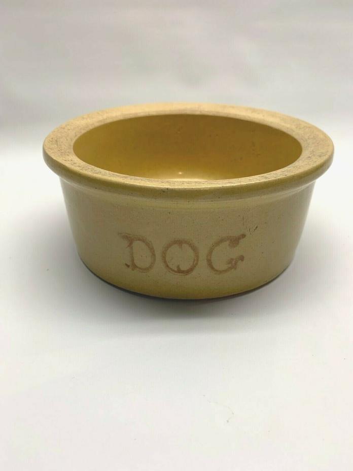 Robinson ransbottom RRP pottery stoneware dog bowl food dish Roseville Ohio 6”