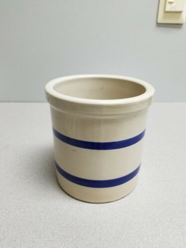 2 Qt Roseville Robinson Ransbottom Stoneware Pottery Crock+