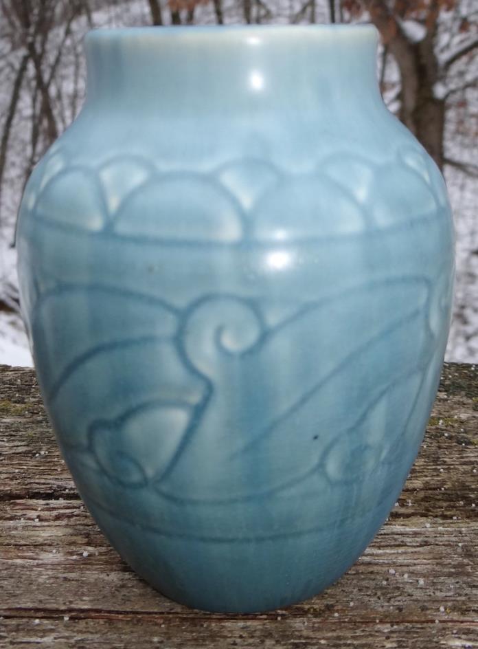 Rookwood Pottery Vase 2854 1920s Rare Blue Art & Crafts Art Nouveau Deco Antique