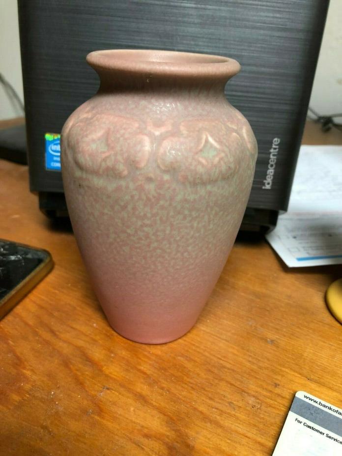 ROOKWOOD POTTERY VASE #2109 Rose pink and green