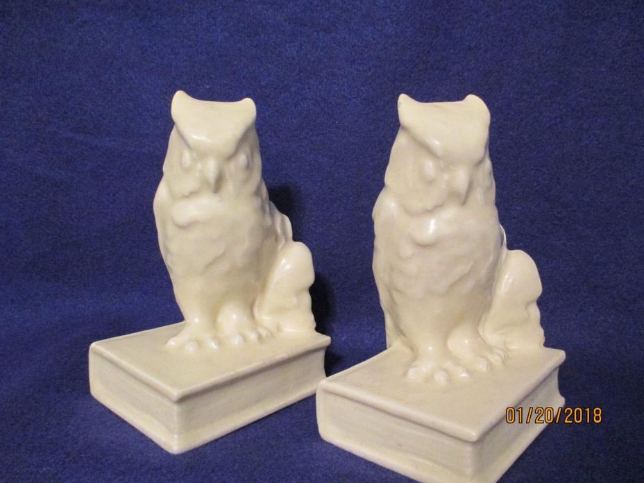 Rookwood Ivory Owl Bookends Pair