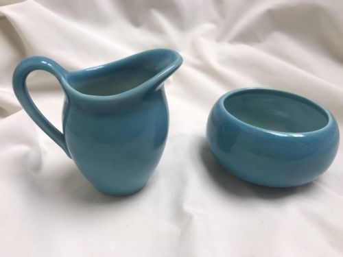 Rookwood pottery #547 Creamer and Sugar Pottery  Turquoise Gloss Glaze