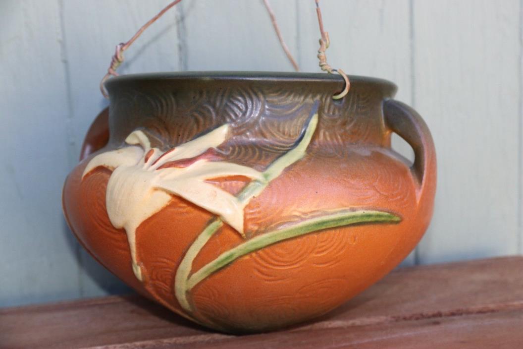 Roseville Pottery Hanging Vase Pot Zephyr Lily 1946 No Chain