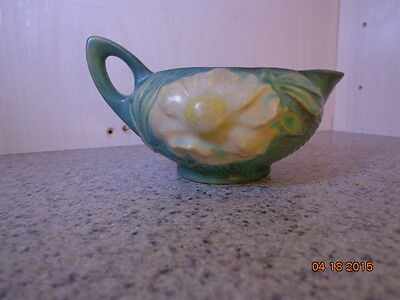 Vintage Roseville Pottery  Flower Green Creamer 3c marked 3