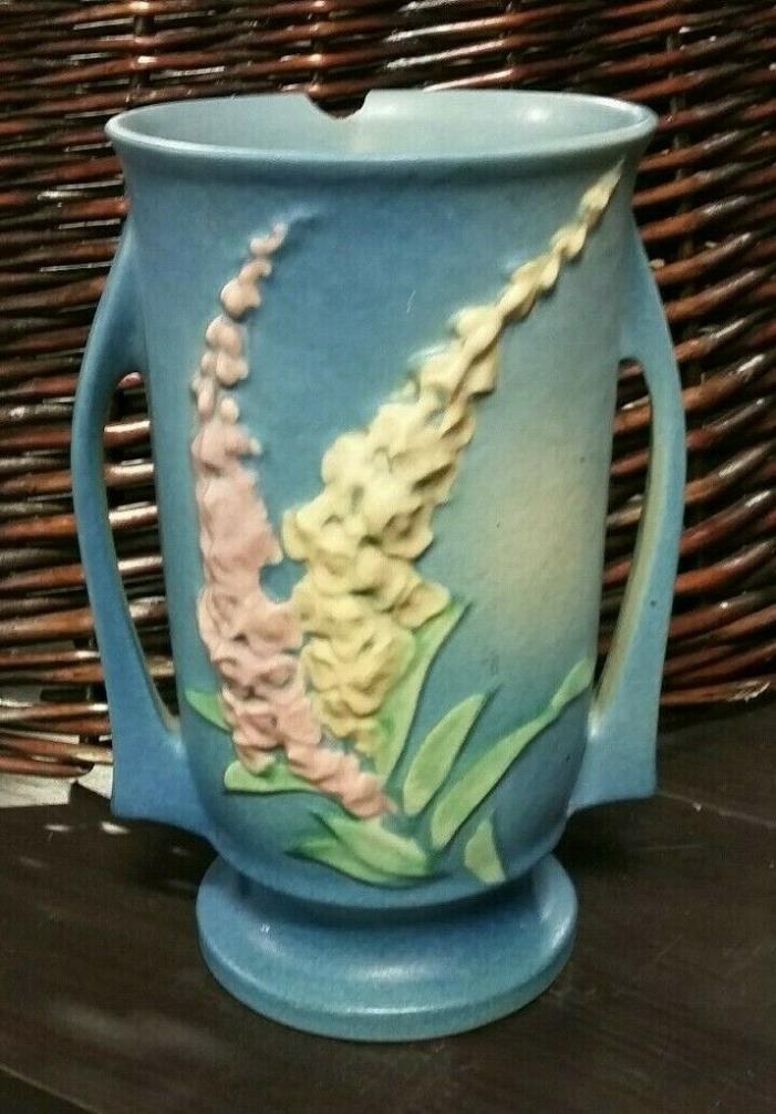 Vintage Roseville  Pottery Flowered Vase As Is NEEDS REPAIR