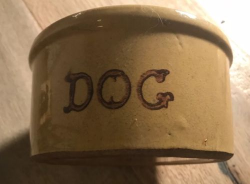 Vintage Roseville Pottery Dog Bowl